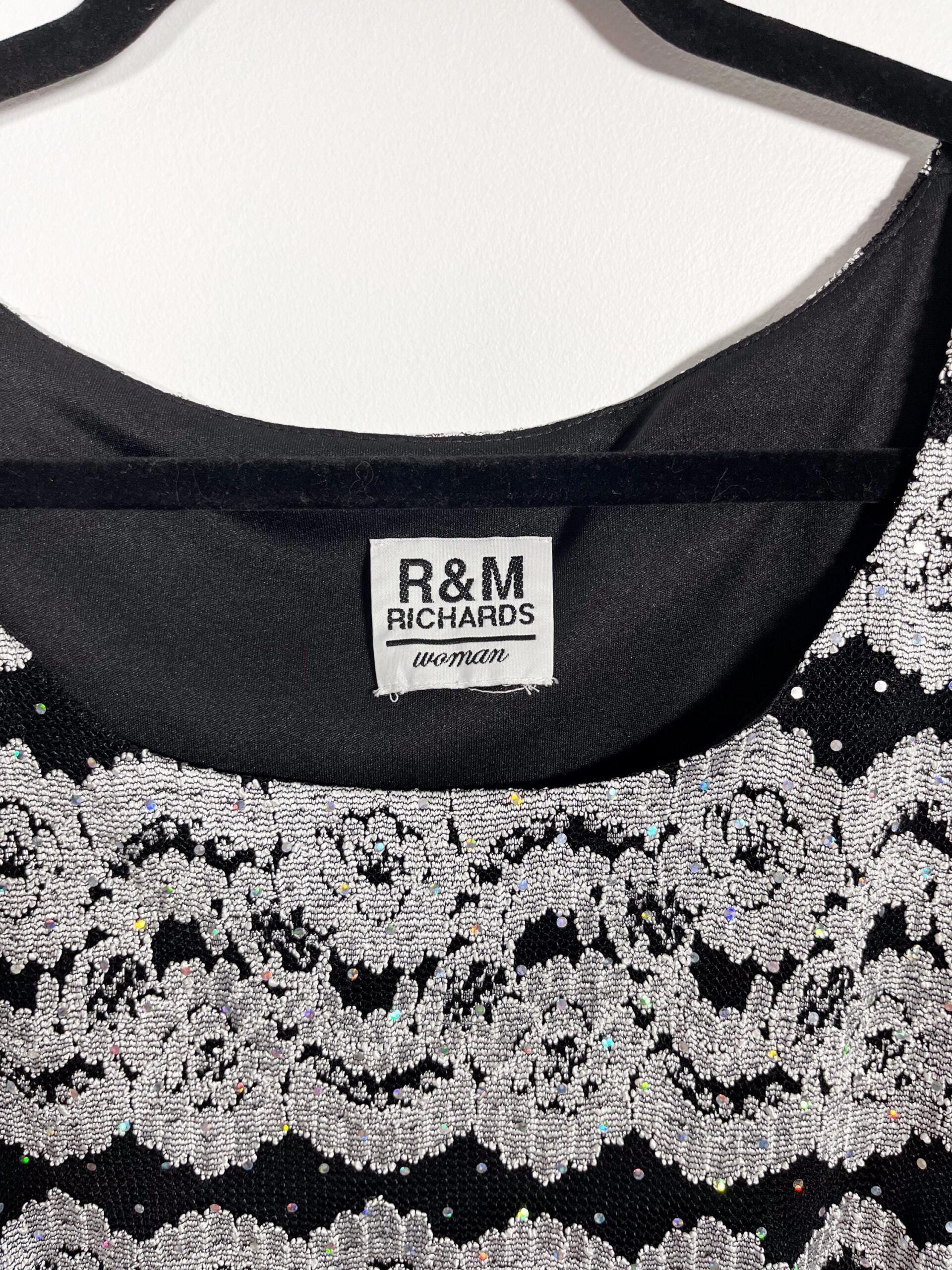Vintage sparkly lacy 90s R&M Richards Woman cardigan and tank set