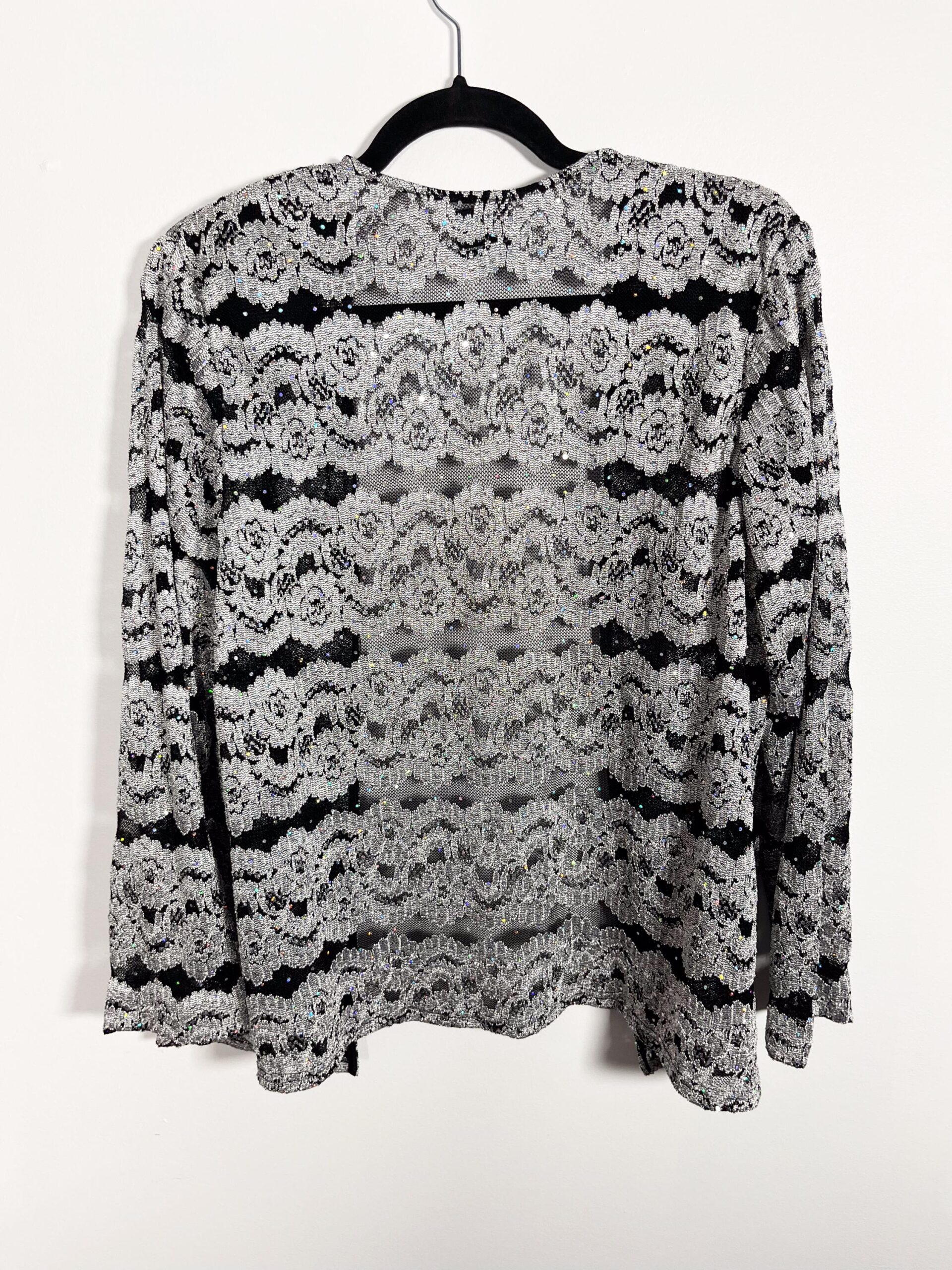 Vintage sparkly lacy 90s R&M Richards Woman cardigan and tank set