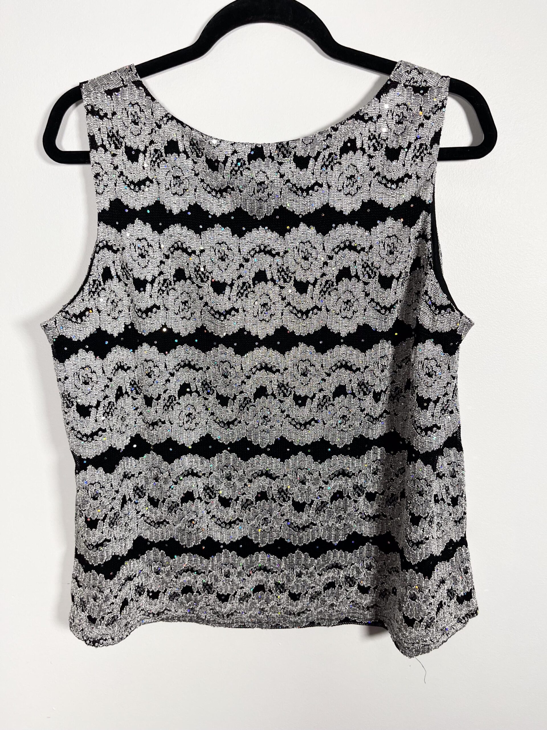 Vintage sparkly lacy 90s R&M Richards Woman cardigan and tank set