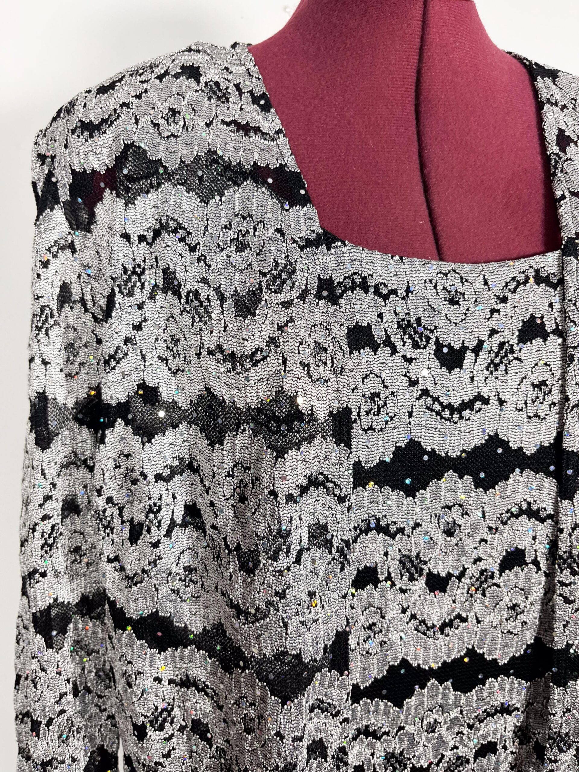 Vintage sparkly lacy 90s R&M Richards Woman cardigan and tank set
