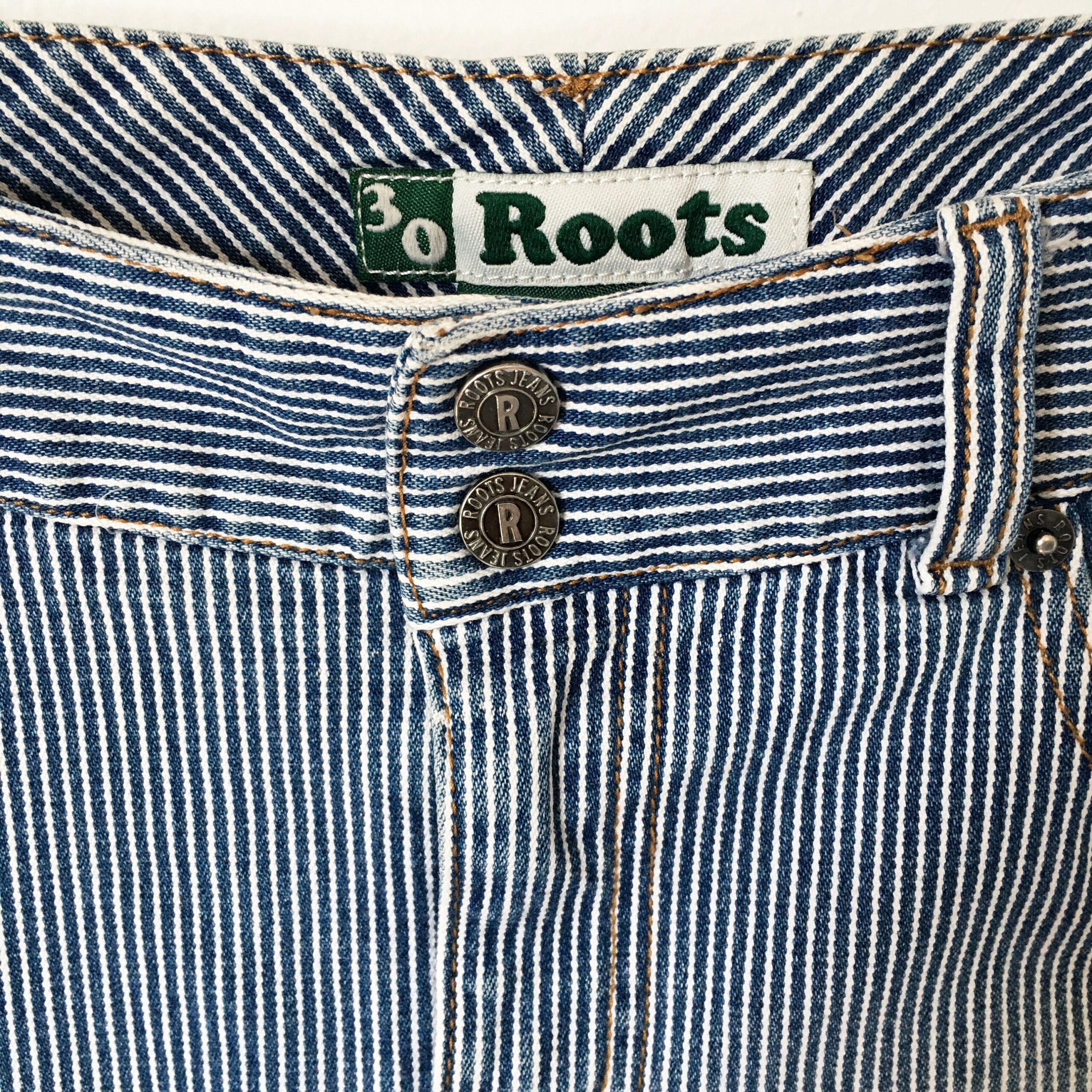 VINTAGE ROOTS SKIRT | pin striped denim mini skirt | size small