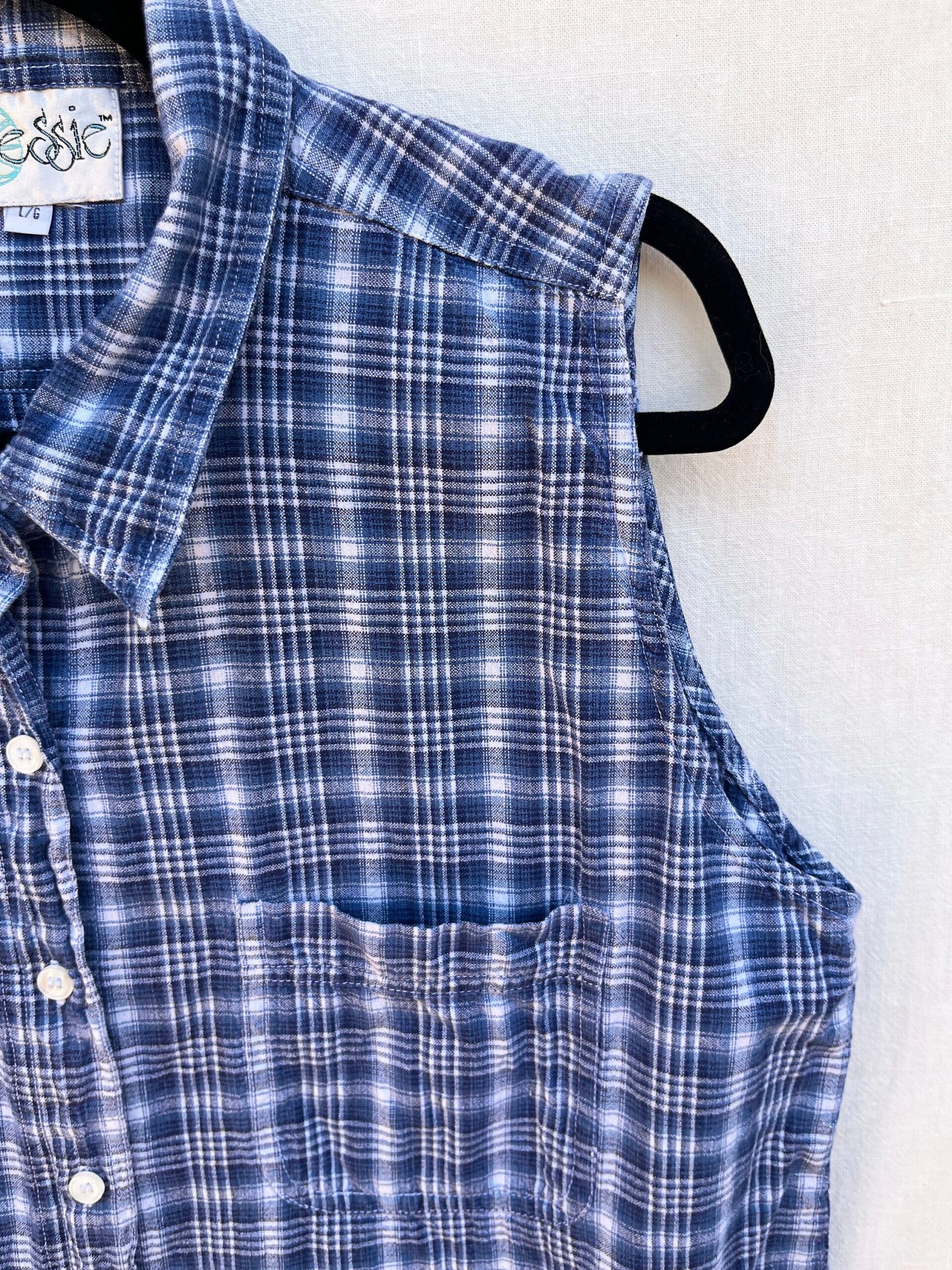 90s vintage plaid flannel vest