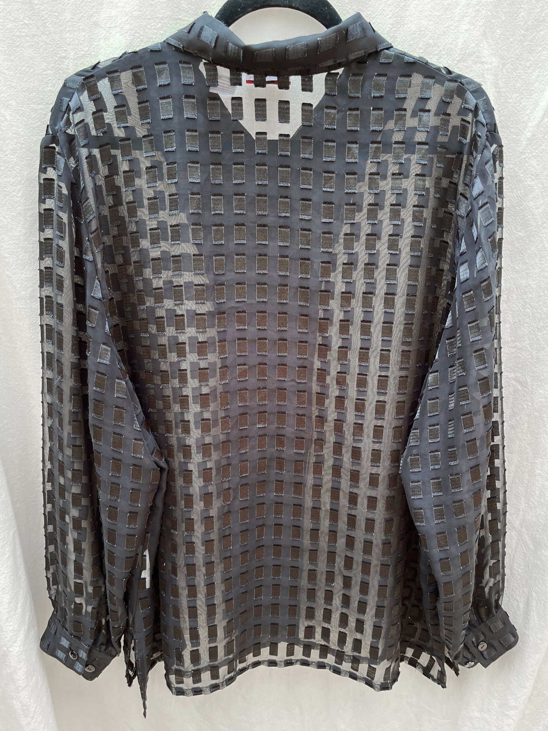 Vintage 90’s sheer checkered dress shirt