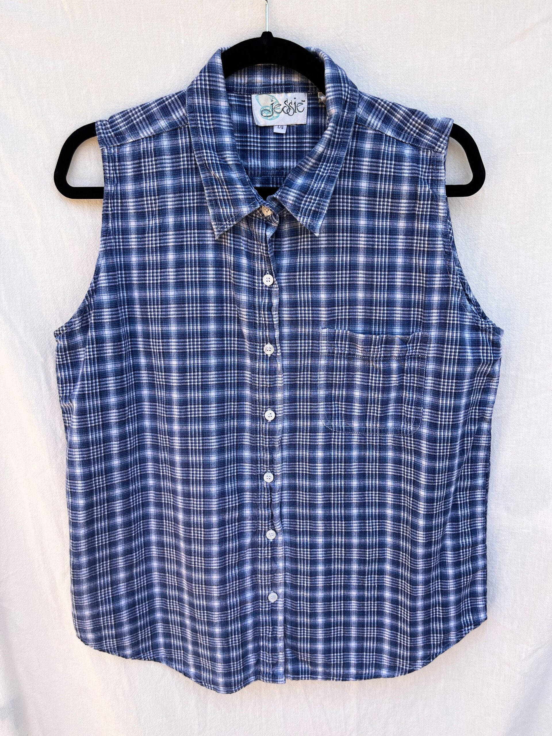 90s vintage plaid flannel vest