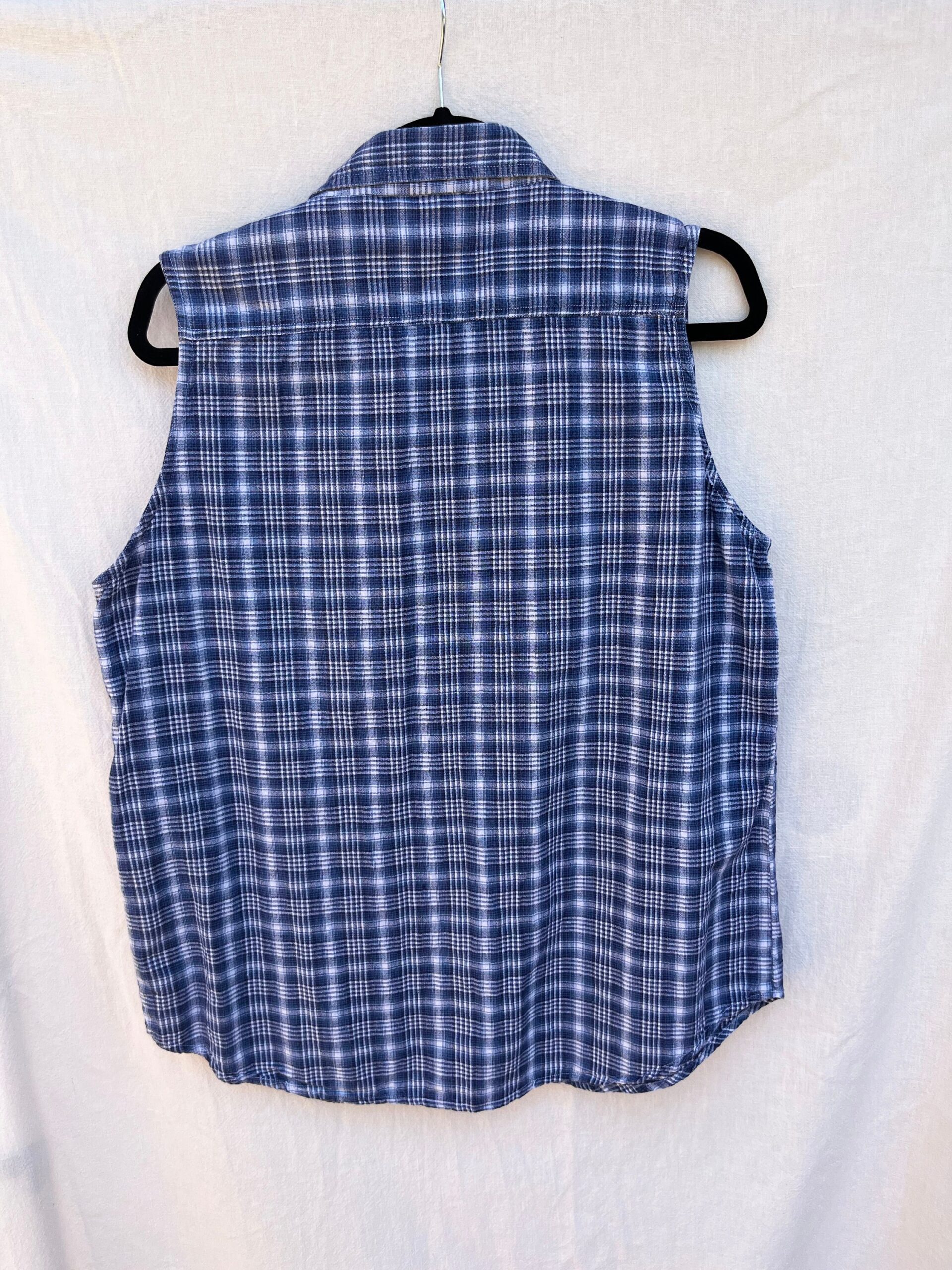90s vintage plaid flannel vest