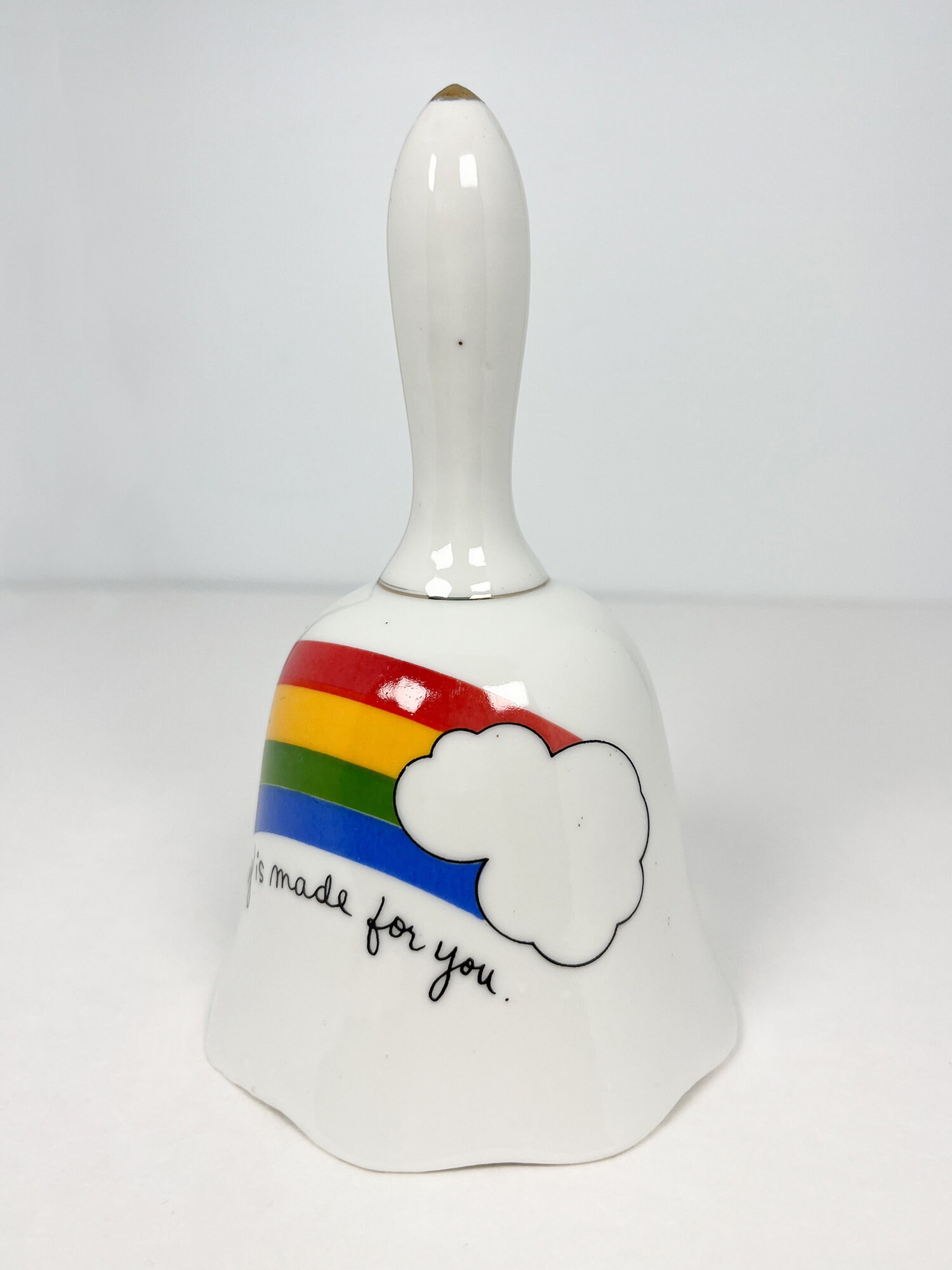 80’s vintage ceramic rainbow bell