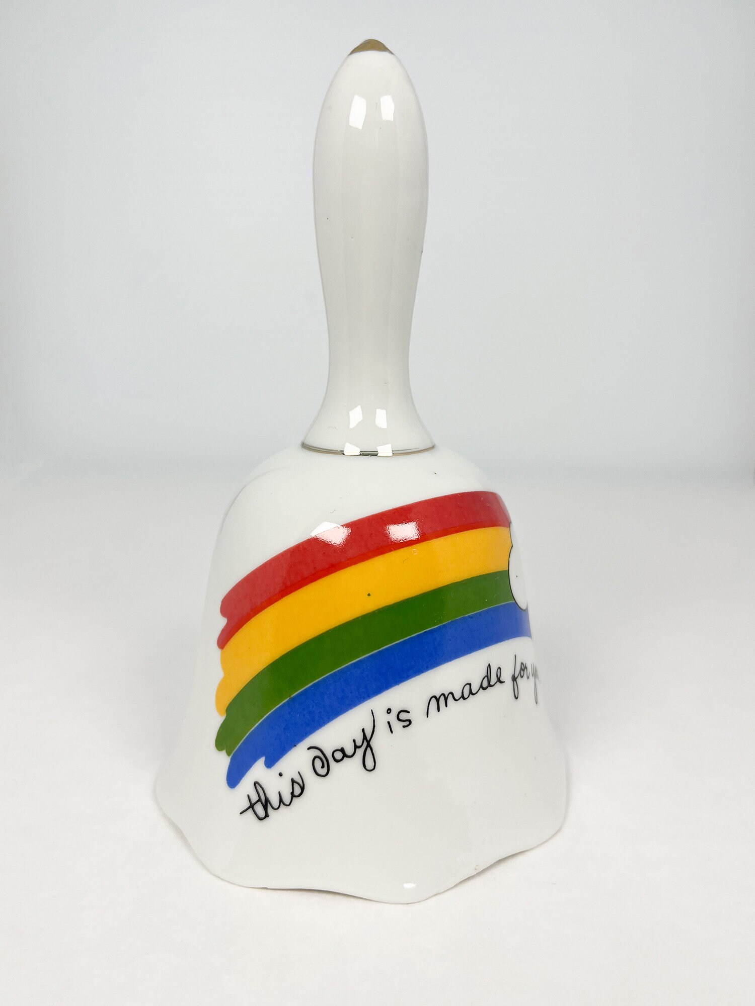 80’s vintage ceramic rainbow bell