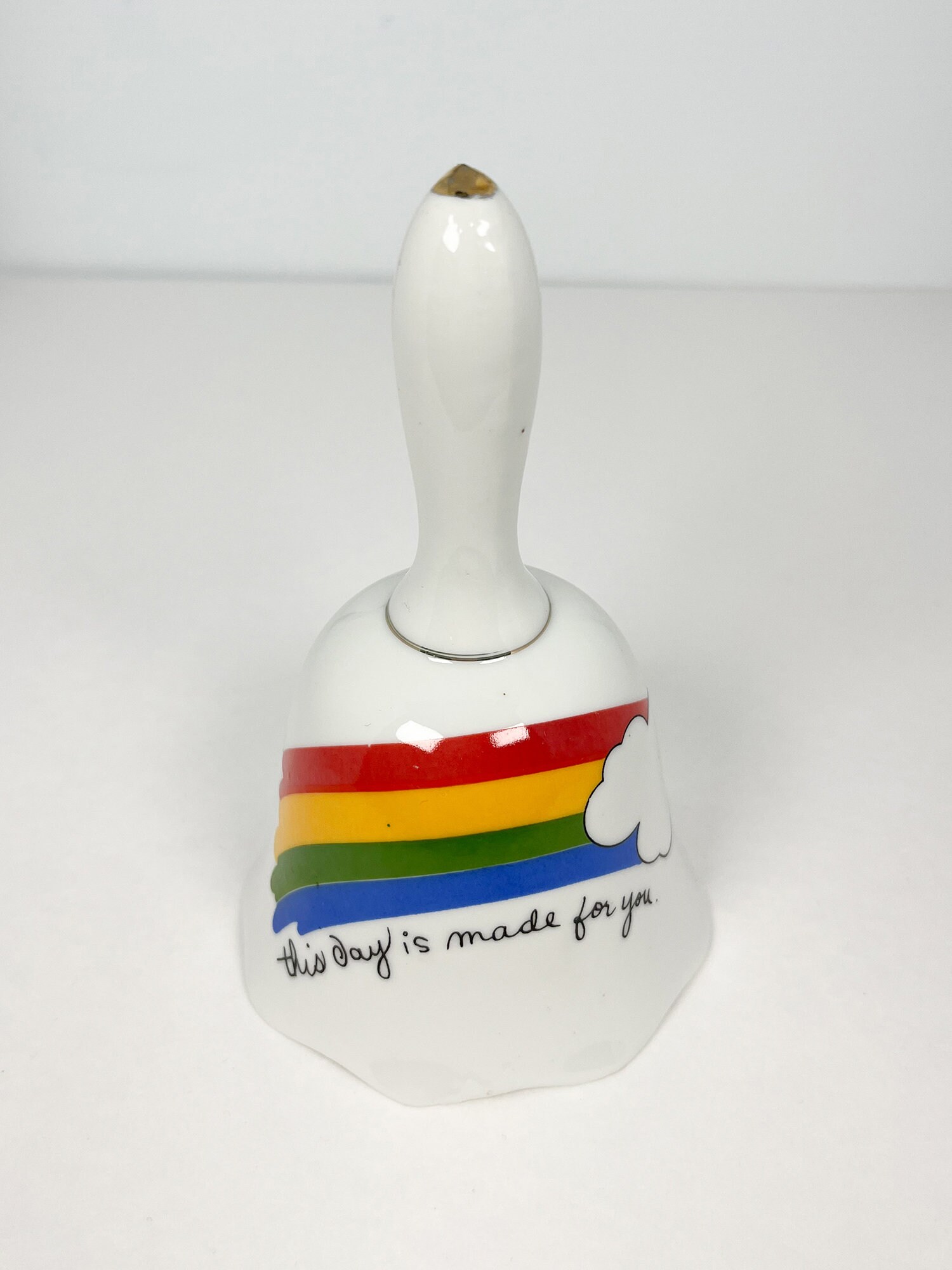80’s vintage ceramic rainbow bell