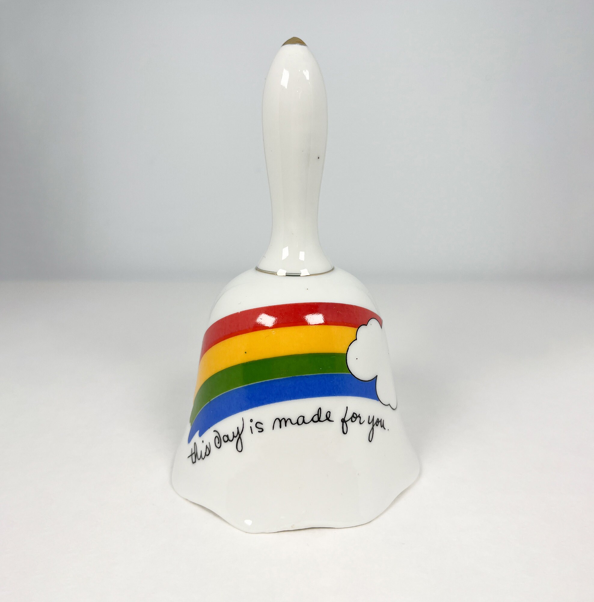 80’s vintage ceramic rainbow bell