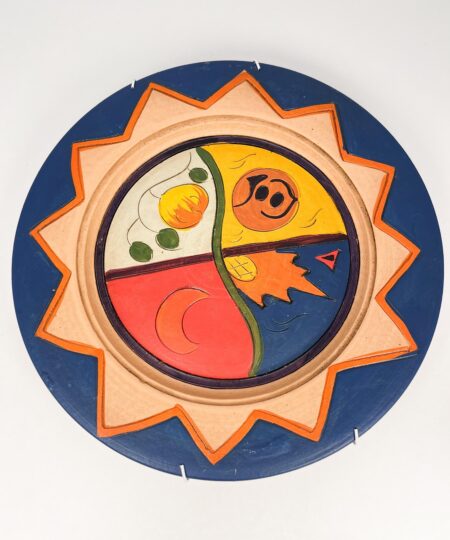 Clay art plate made in Portugal