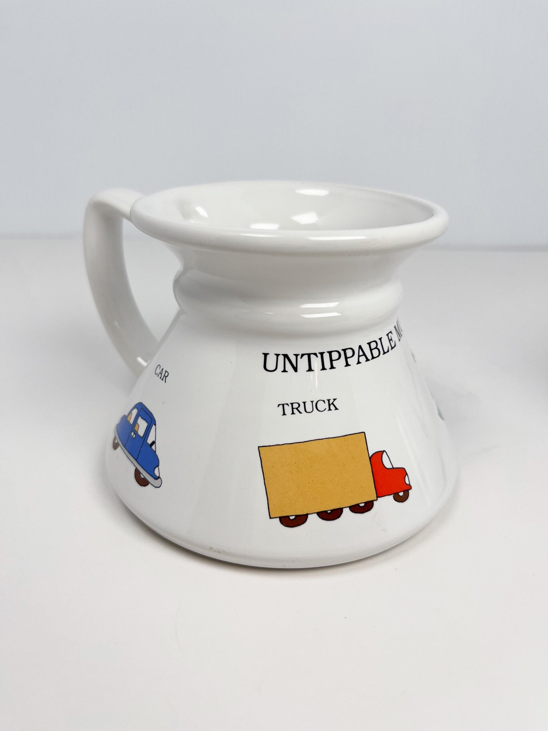Vintage Untippable Mugs for Car, Trucks, Boat, and Klutz - no slip bottom - Sandra Boynton