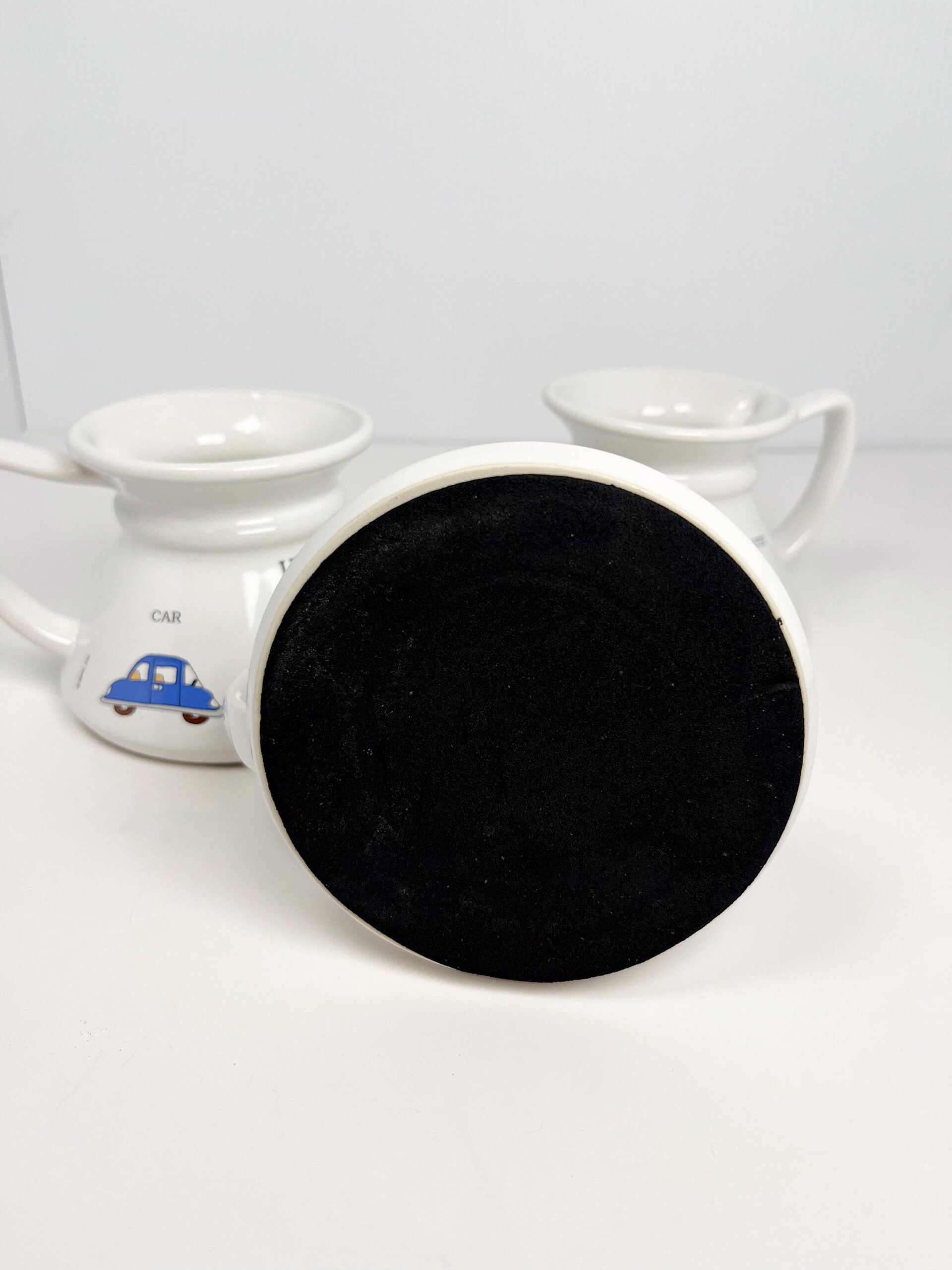 Vintage Untippable Mugs for Car, Trucks, Boat, and Klutz - no slip bottom - Sandra Boynton