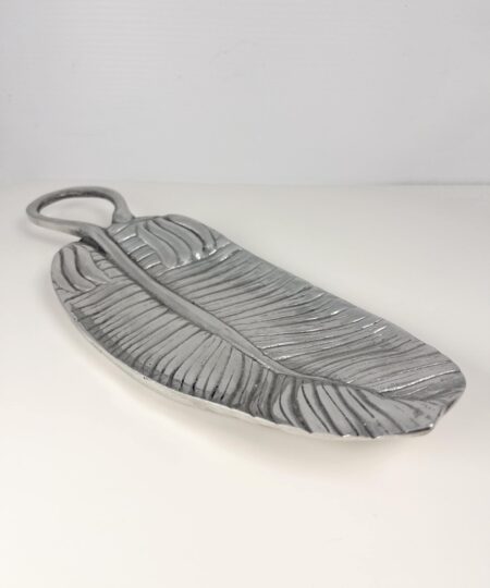 Vintage metal aluminum banana leaf tray - Arthur Court style