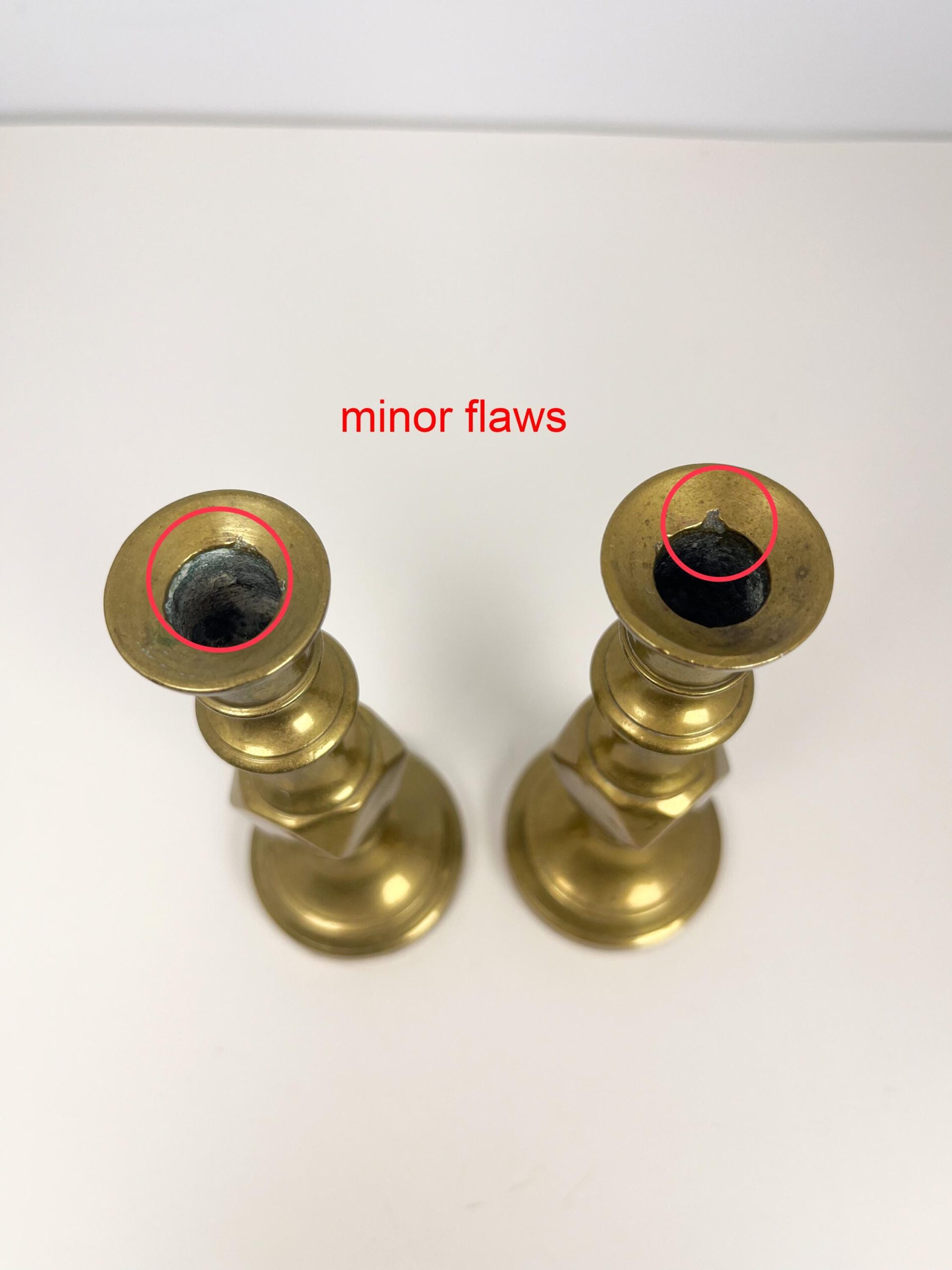 Vintage brass candlestick holders set
