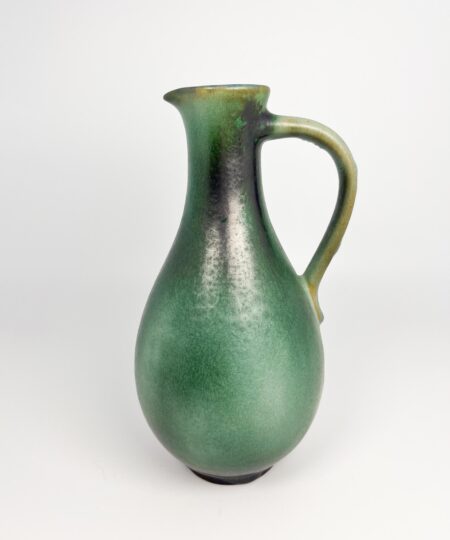 Vintage MCM ceramic green pitcher by Gotek