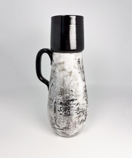 Vintage Ziegler Schaffhausen black and white decorative pitcher - Gustav Spörri era